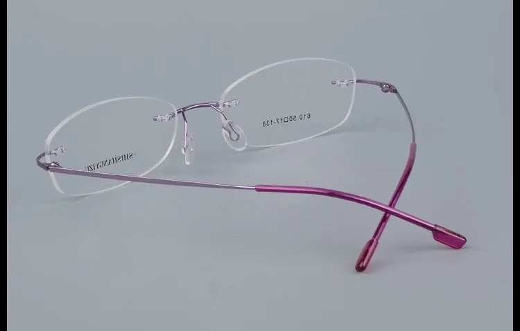 Women's Rimless Eyeglasses Titanium Alloy Frame Sj610