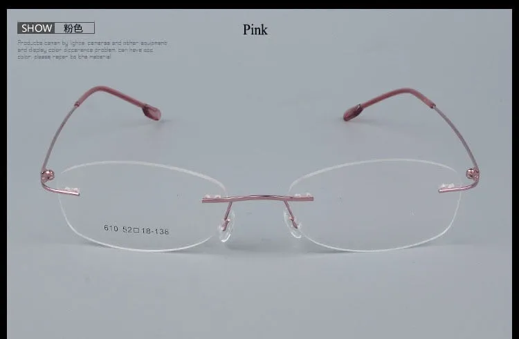 Women's Rimless Eyeglasses Titanium Alloy Frame Sj610