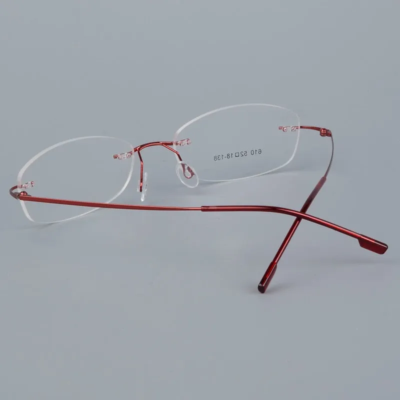 Women's Rimless Eyeglasses Titanium Alloy Frame Sj610