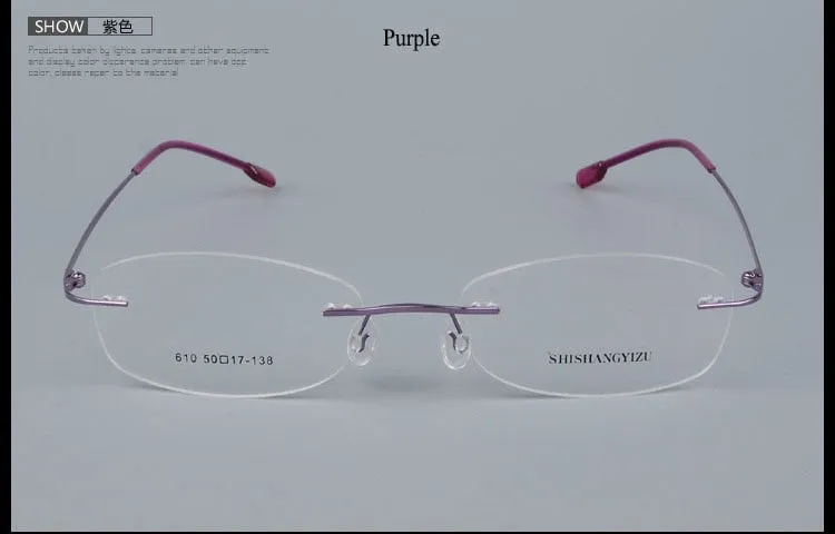 Women's Rimless Eyeglasses Titanium Alloy Frame Sj610