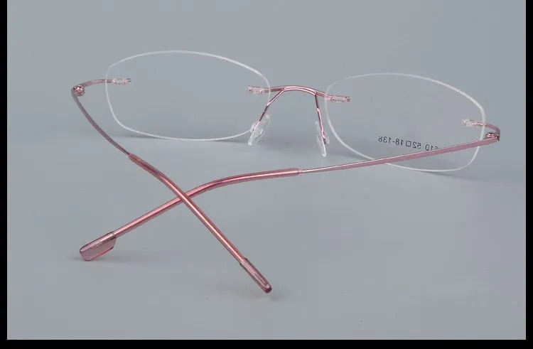 Women's Rimless Eyeglasses Titanium Alloy Frame Sj610