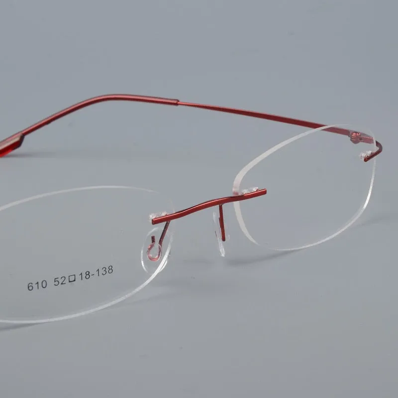 Women's Rimless Eyeglasses Titanium Alloy Frame Sj610