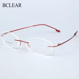 Women's Rimless Eyeglasses Titanium Alloy Frame Sj610