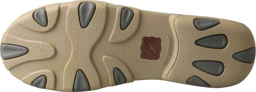 Women's Twisted X WDMS012 Slip-On Driving Moccasin Grey/Multi Leather/Canvas