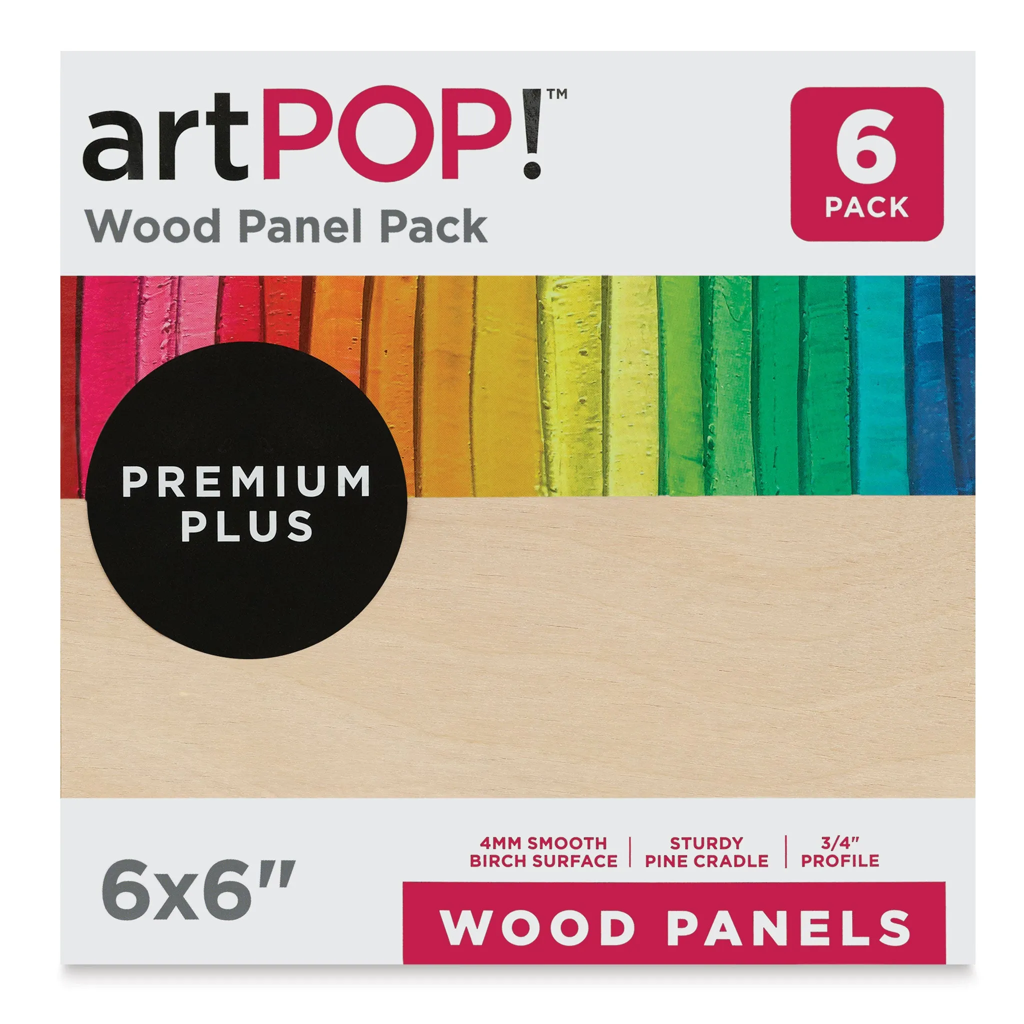 Wood Panel Pack - 6" x 6", Pkg of 6
