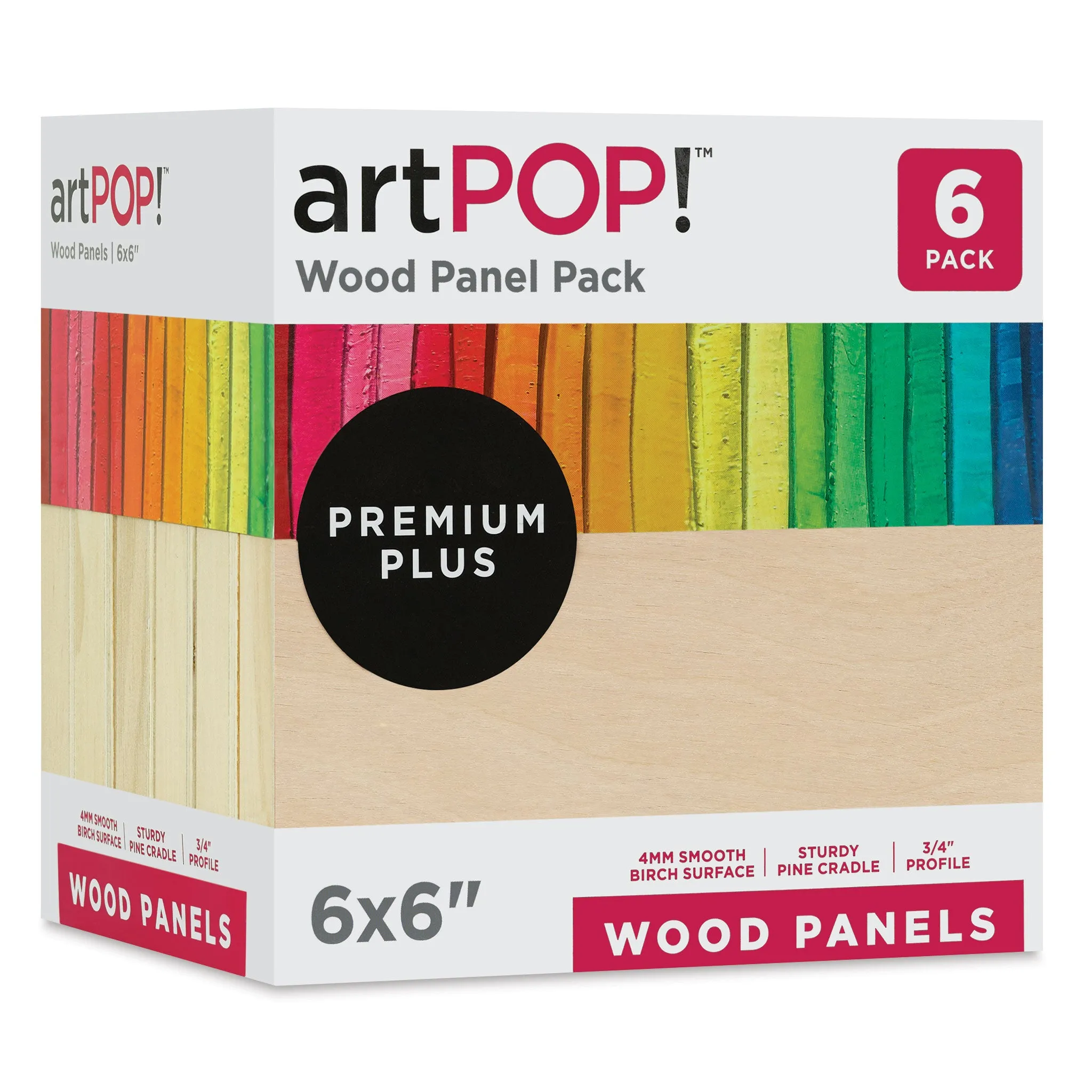 Wood Panel Pack - 6" x 6", Pkg of 6