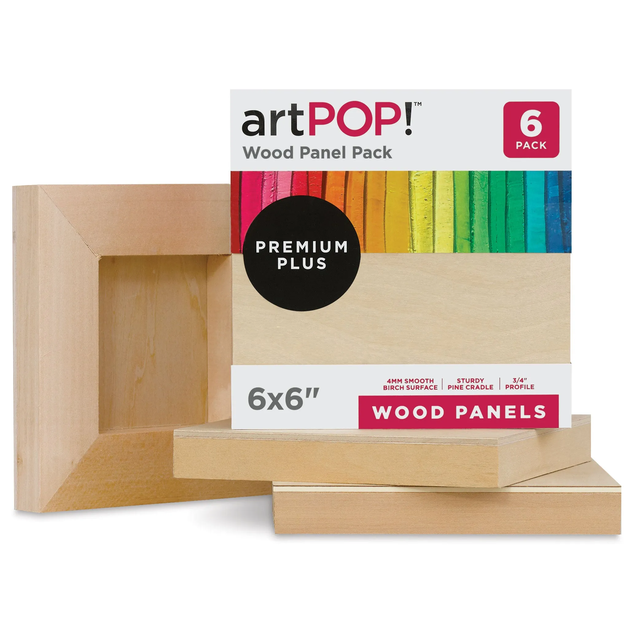 Wood Panel Pack - 6" x 6", Pkg of 6