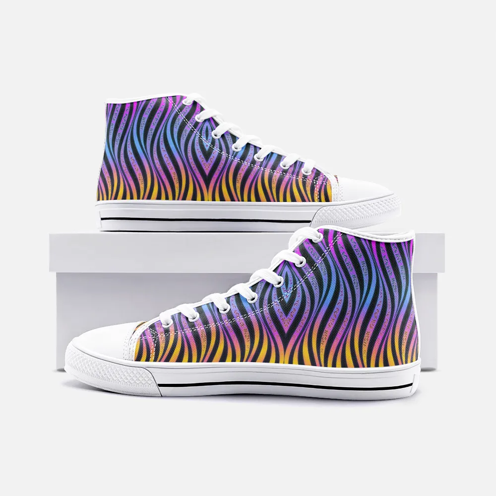Xenowave | Unisex High Top Canvas Shoes | Hakan Hisim